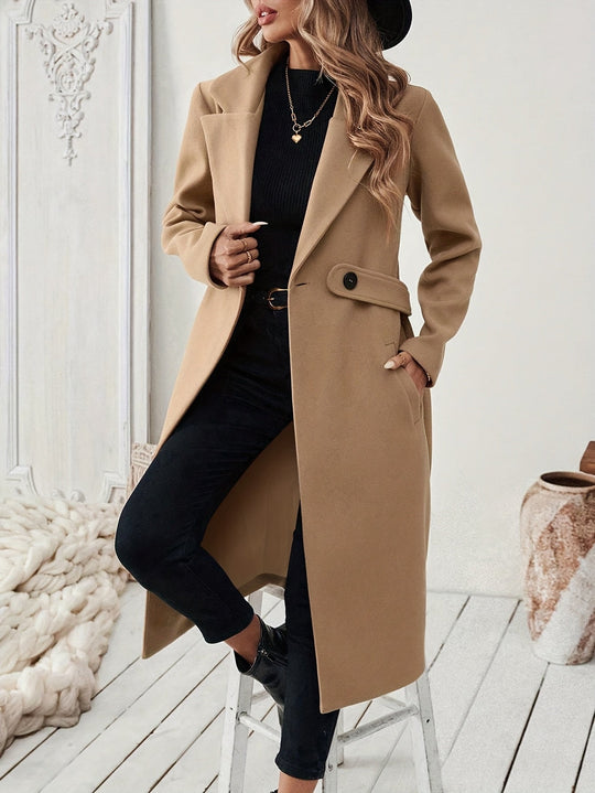 Trenchcoat Damen | Lange H-Silhouette & Verstellbarer Taillengürtel 2