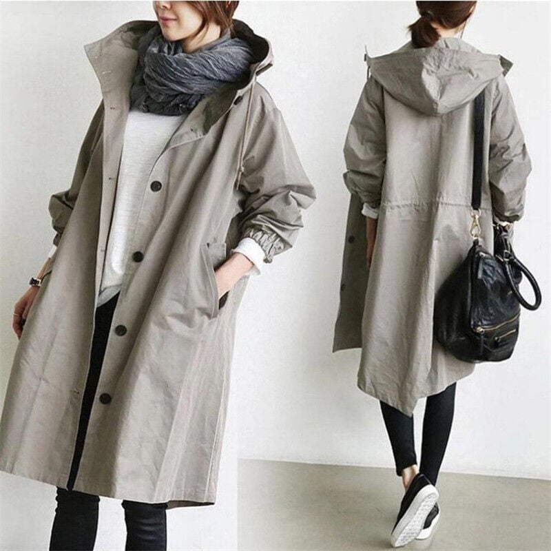 Trenchcoat Dames met Capuchon | Oversized & Lichtgewicht