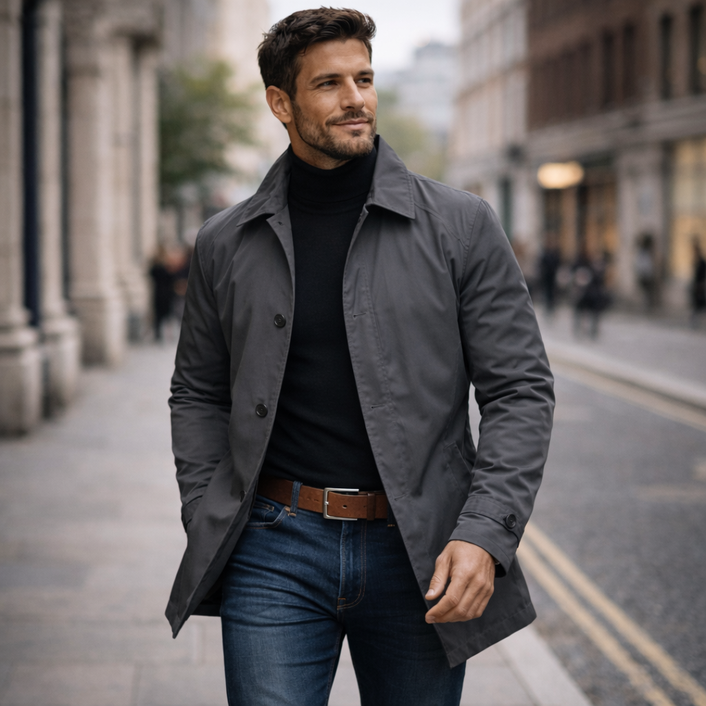 Trenchcoat Herren | Winddicht & Wärmend