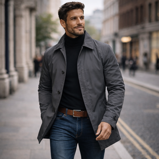 Trenchcoat Herren | Winddicht & Wärmend