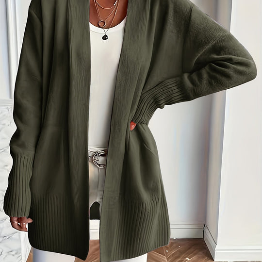 Katoenmix Trui-Cardigan – V Hals & Losse Pasvorm Warmte 18