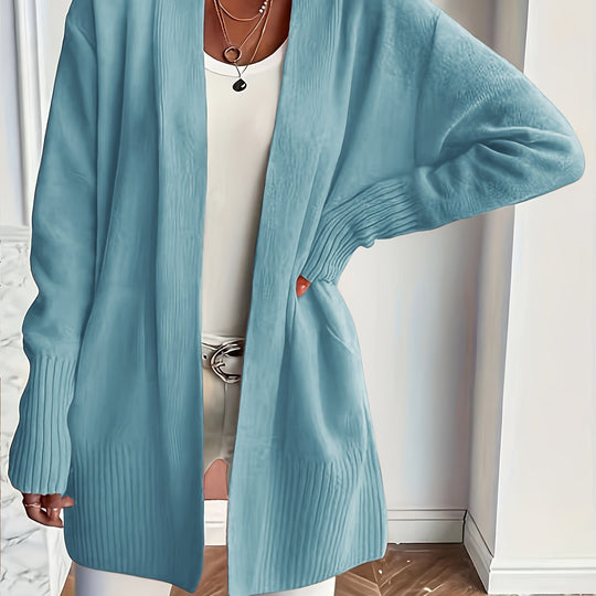 Katoenmix Trui-Cardigan – V Hals & Losse Pasvorm Warmte 11