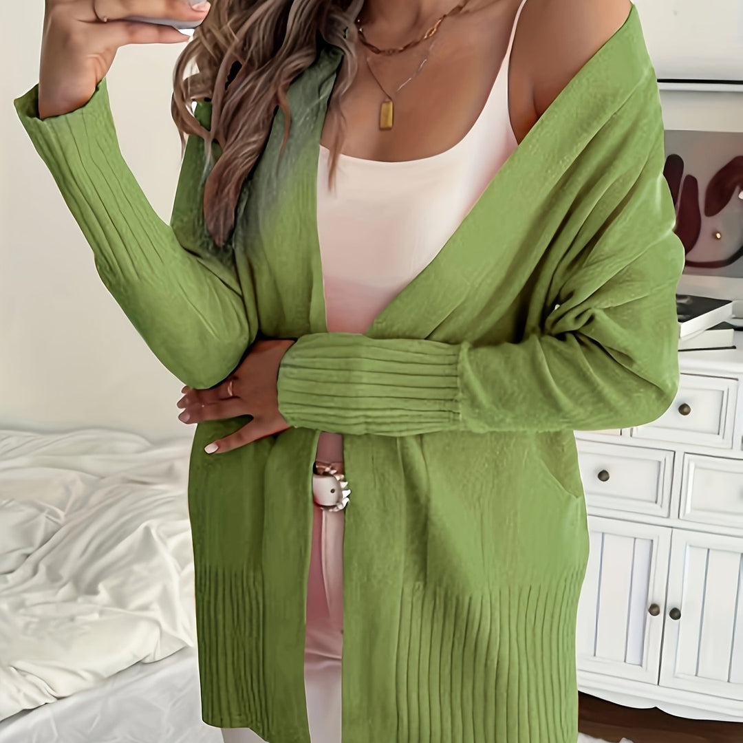 Katoenmix Trui-Cardigan – V Hals & Losse Pasvorm Warmte 26