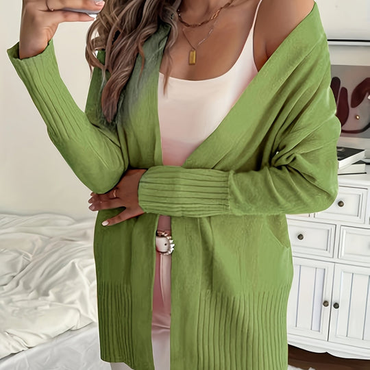 Katoenmix Trui-Cardigan – V Hals & Losse Pasvorm Warmte 26