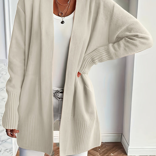 Katoenmix Trui-Cardigan – V Hals & Losse Pasvorm Warmte 15