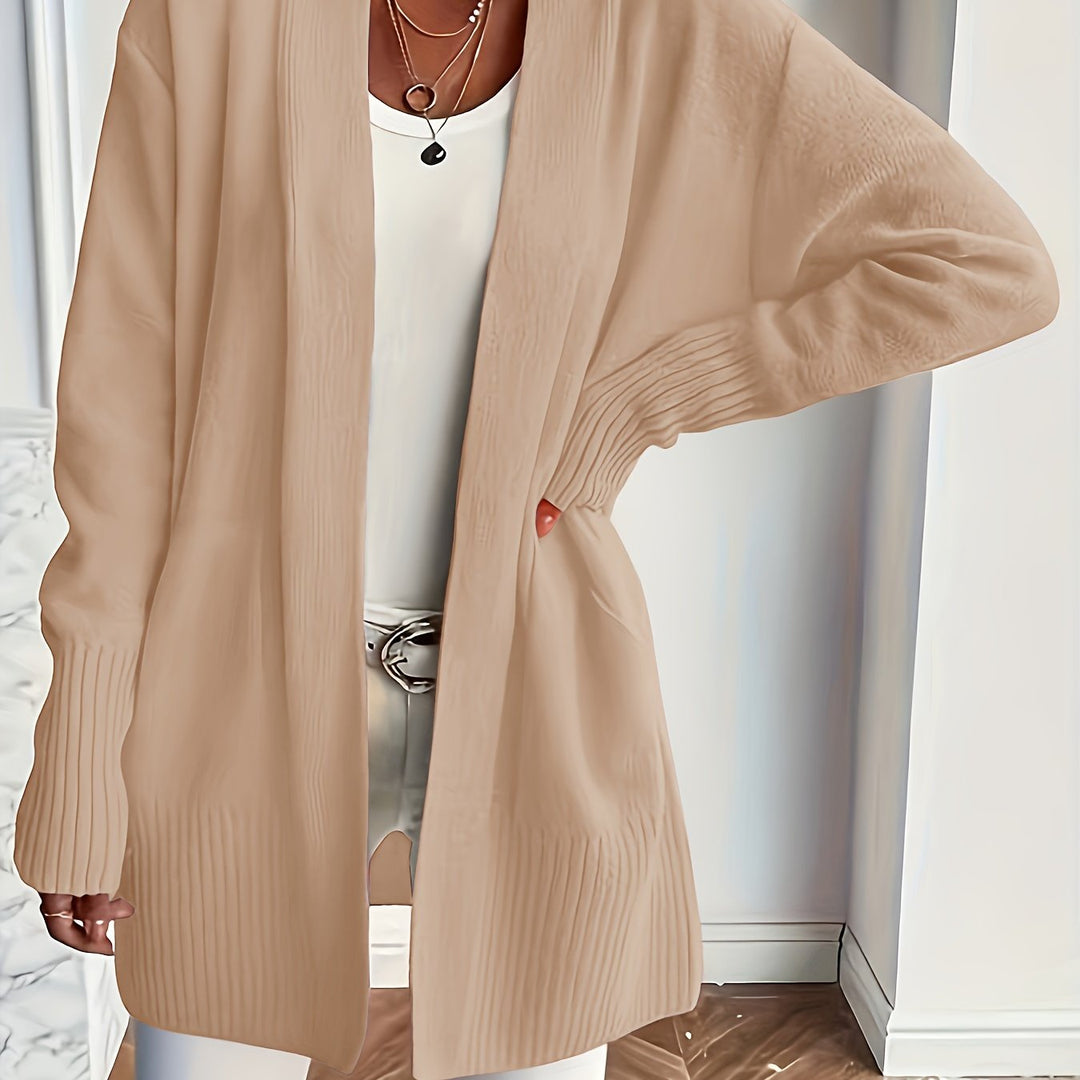 Katoenmix Trui-Cardigan – V Hals & Losse Pasvorm Warmte 22