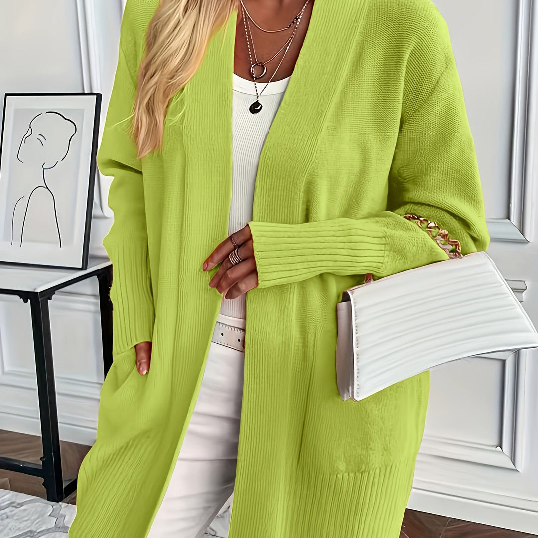 Katoenmix Trui-Cardigan – V Hals & Losse Pasvorm Warmte 27