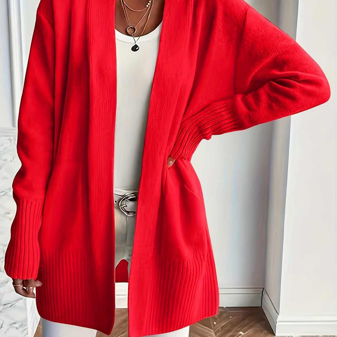 Katoenmix Trui-Cardigan – V Hals & Losse Pasvorm Warmte 16