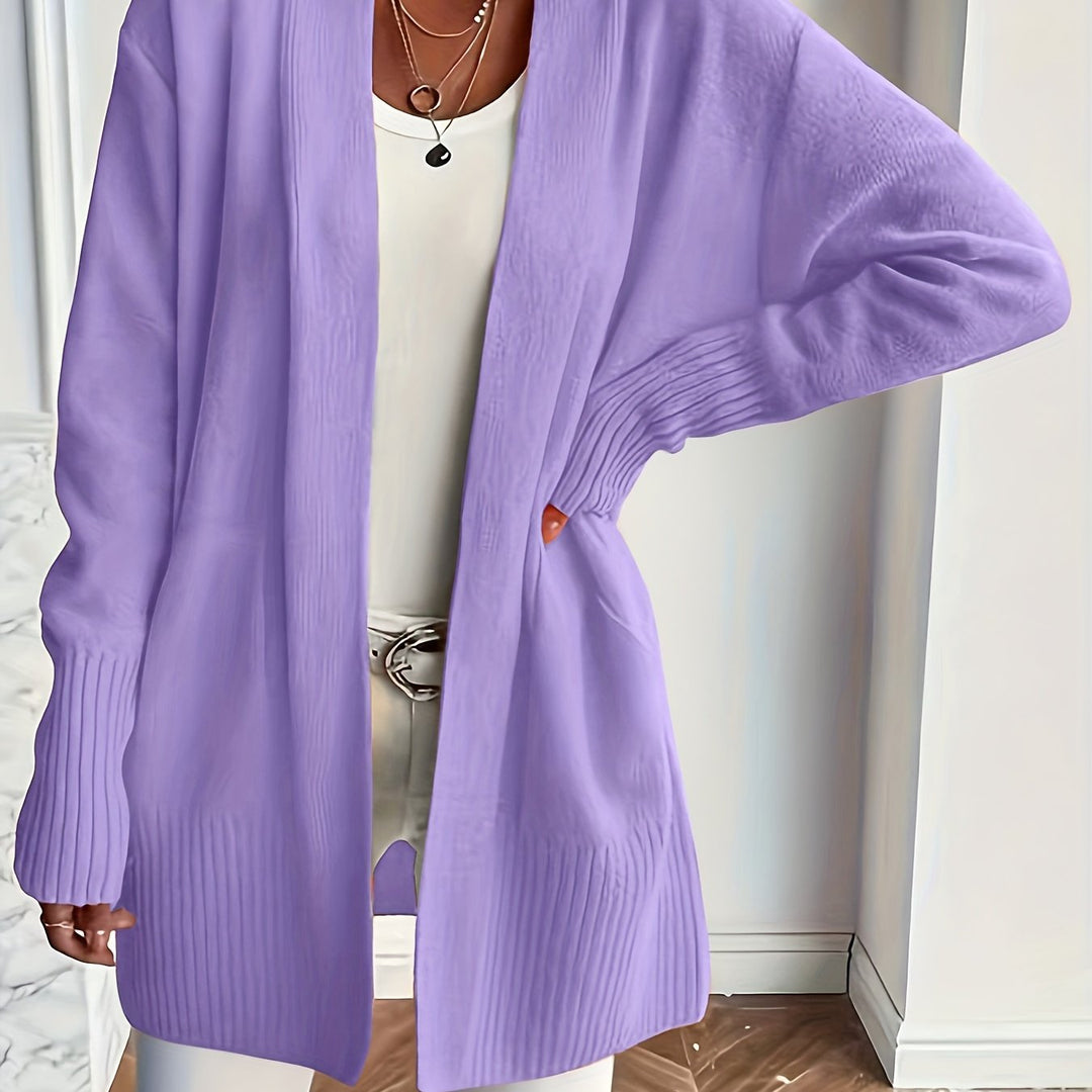Katoenmix Trui-Cardigan – V Hals & Losse Pasvorm Warmte 25
