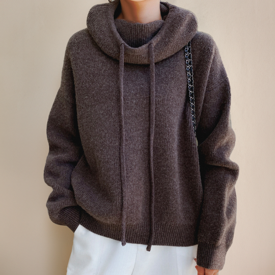Trui Dames | Hoge Kraag & Verstelbare Halslijn
