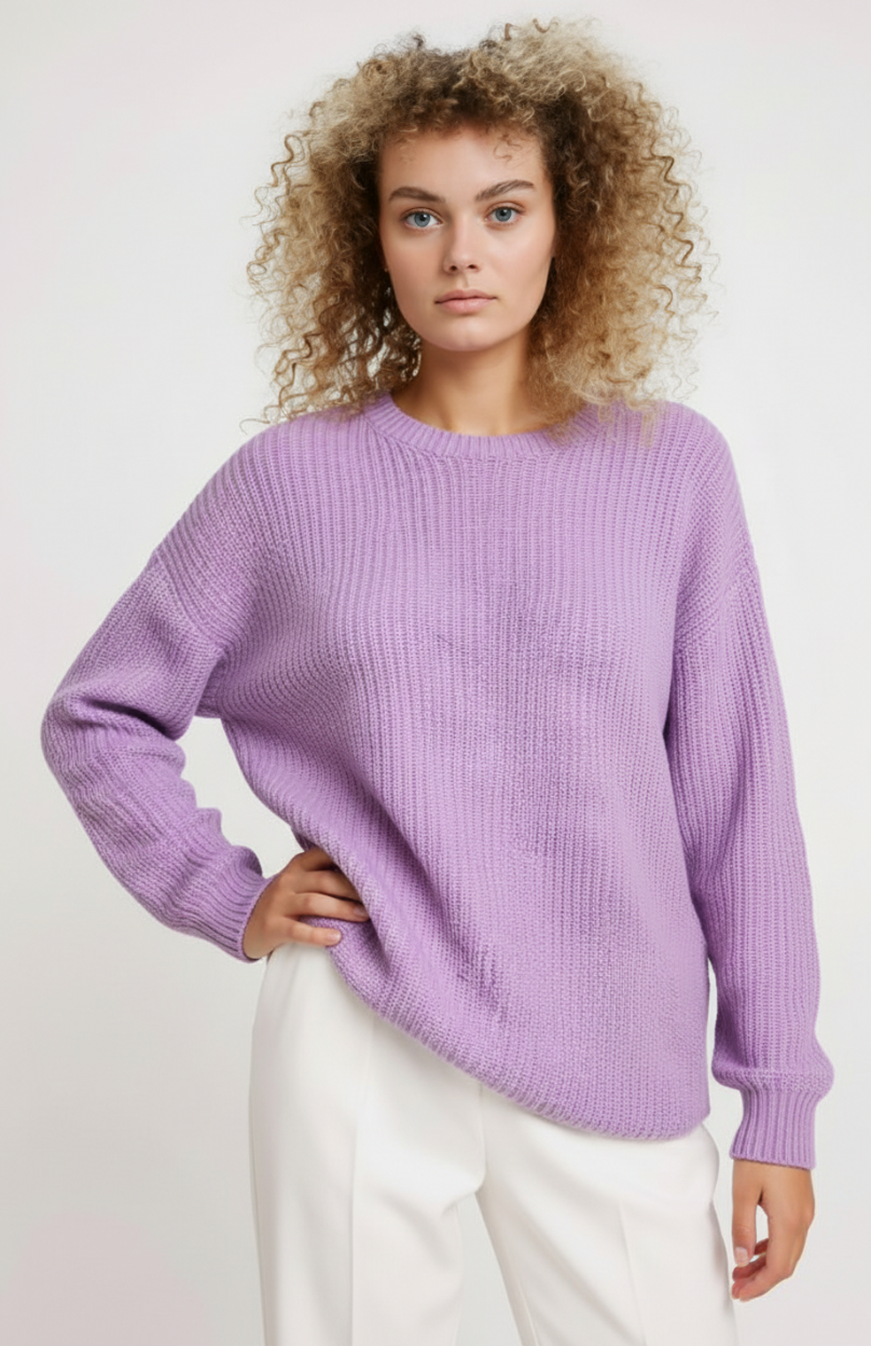Silvana Damestrui | Oversized | Geribde Structuur | Ronde Hals 4