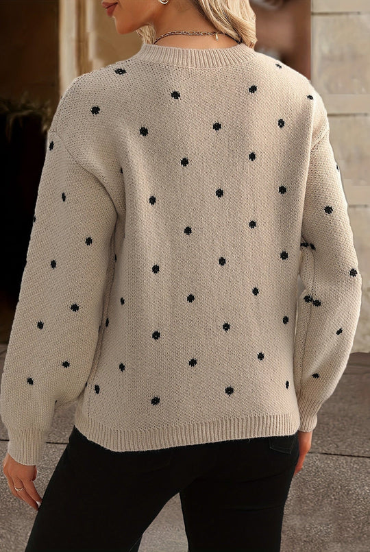 Trui Dames | Polkadot & Ronde Hals