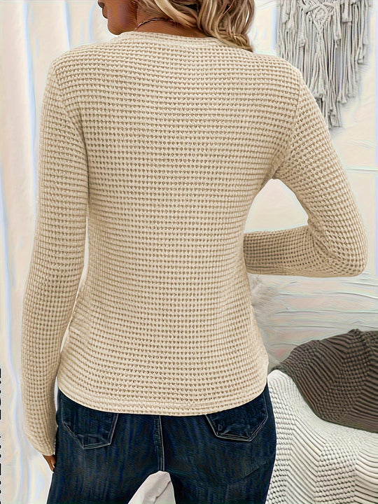 Trui Dames | Warm & Comfortabel met Wafelstructuur