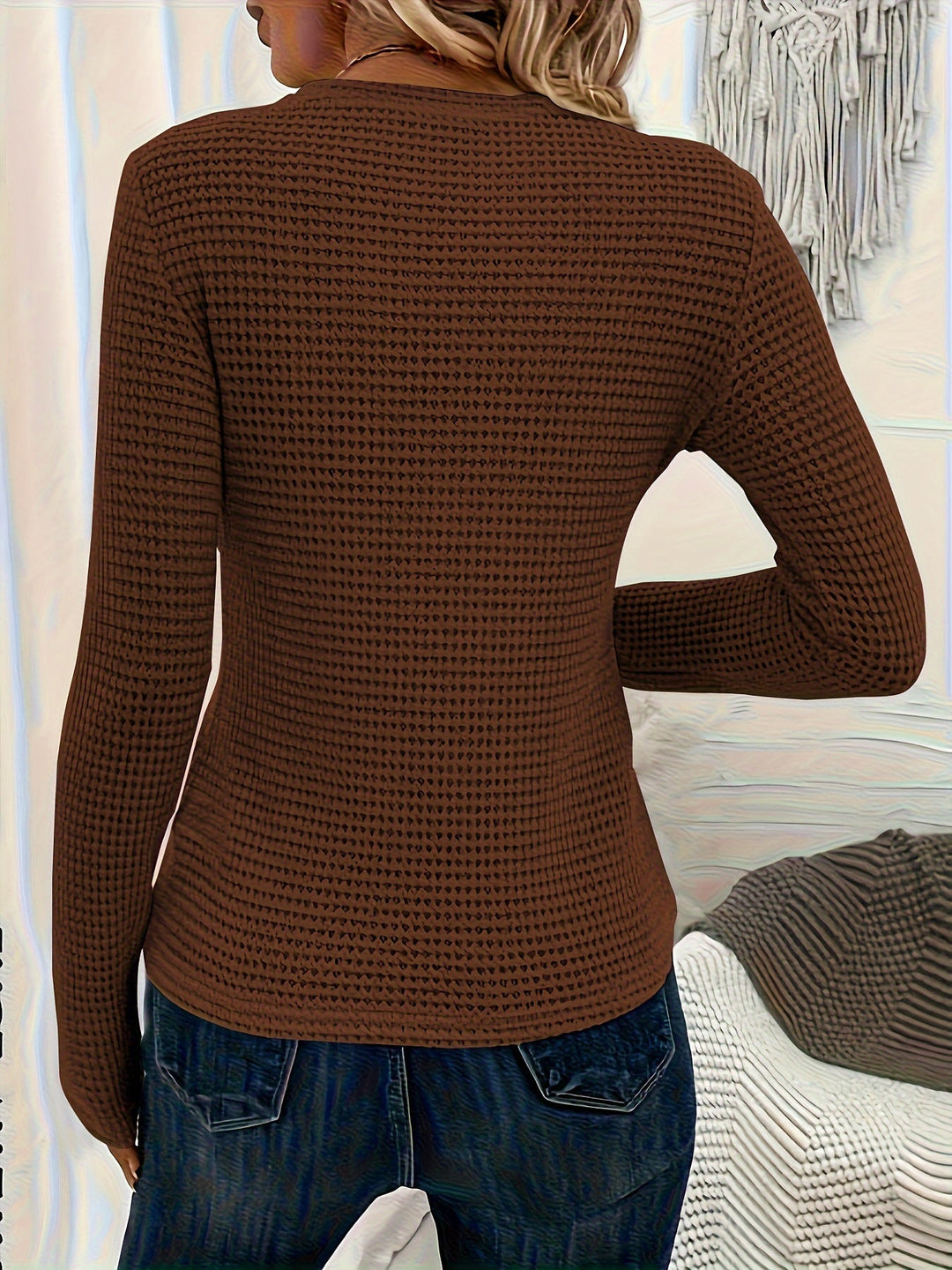 Trui Dames | Warm & Comfortabel met Wafelstructuur