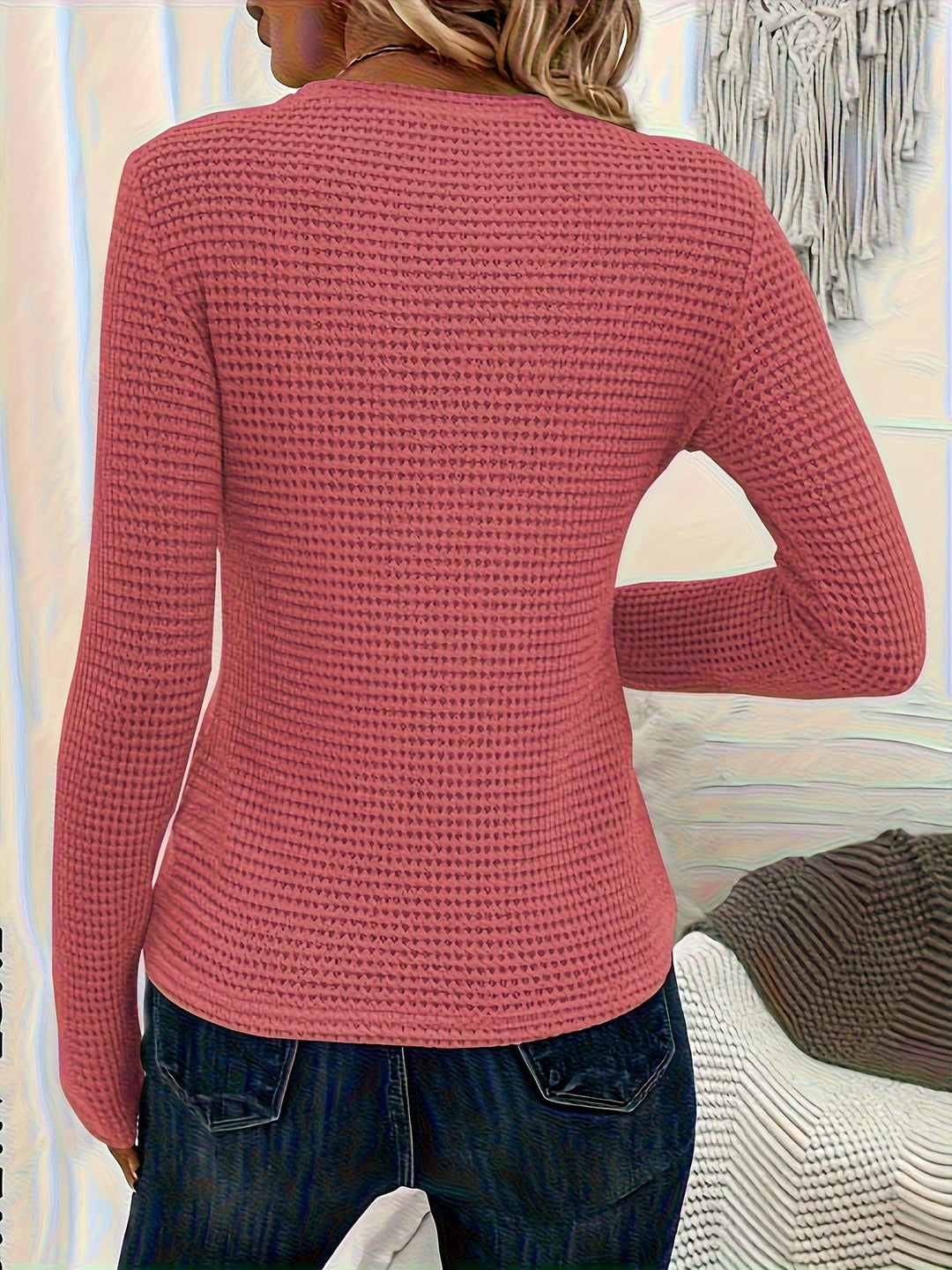 Trui Dames | Warm & Comfortabel met Wafelstructuur