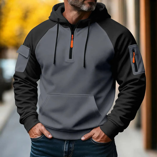 Trui met rits Heren | Hoodie met Sportieve Look