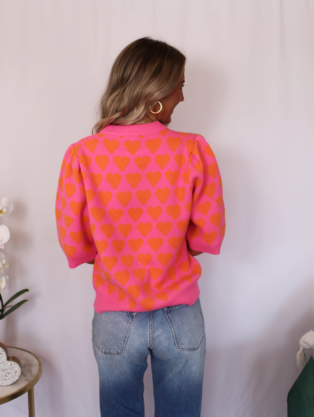Trui – Hartprint Korte Mouwen En Comfortabele Pasvorm 6