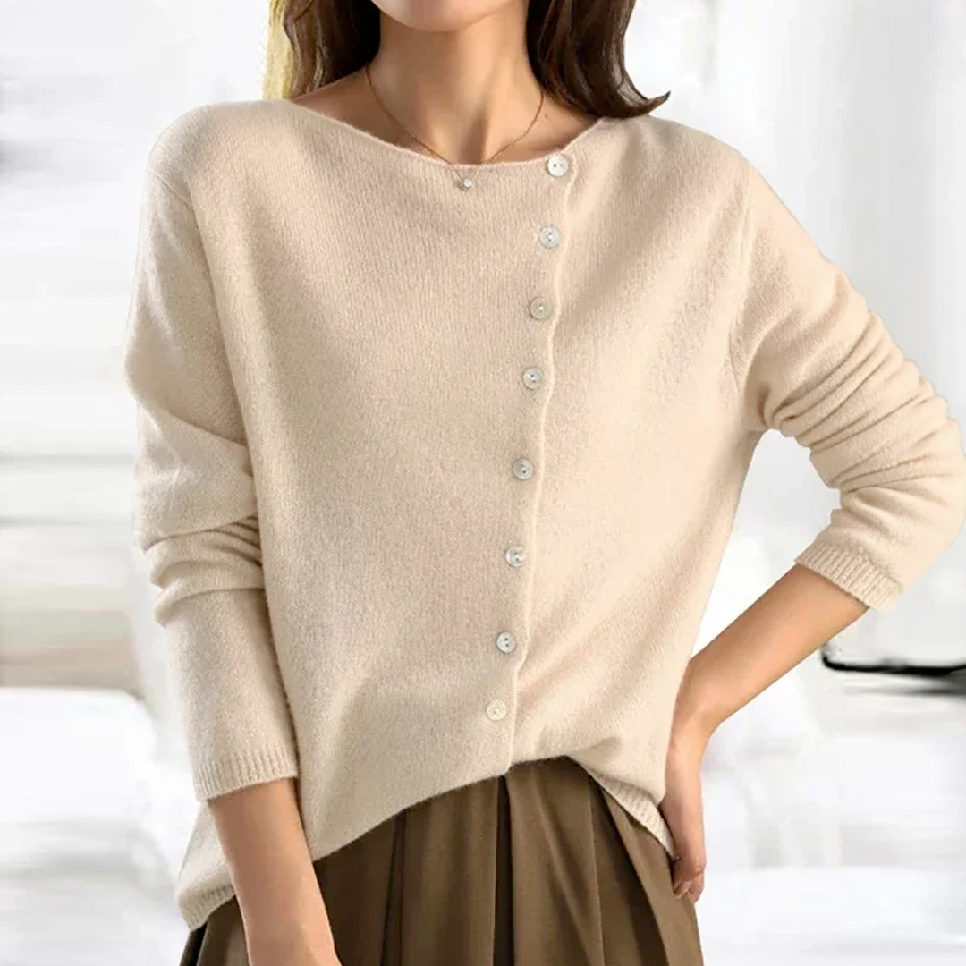 Truien Dames | Trui | Knopenrij & Elegante Pasvorm