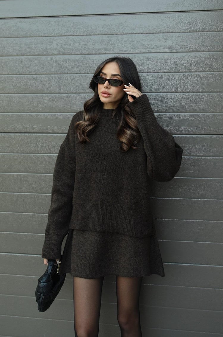 Truipak Dames | Oversized Trui & Aansluitende Rok 26