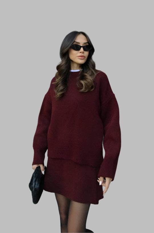 Truipak Dames | Oversized Trui & Aansluitende Rok 1