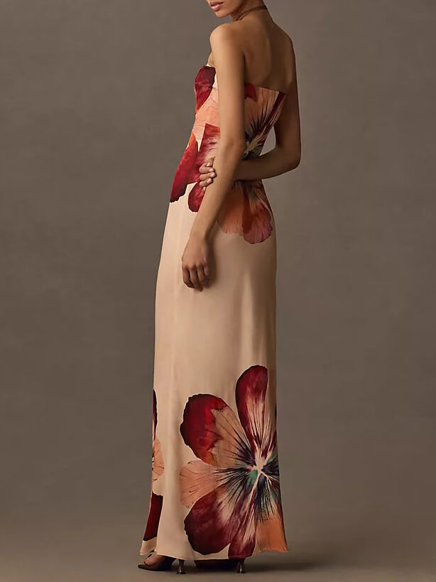 Tube-Kleid Damen mit Großem Blumenprint - Nelia 4