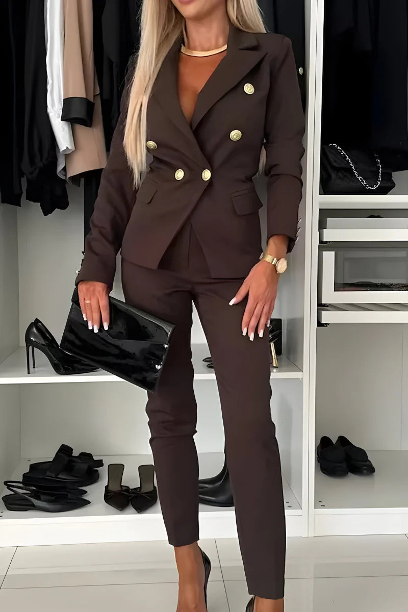 Tweedelig Pak Dames | Getailleerde Look & Slank Silhouet