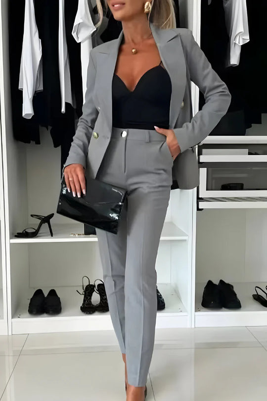 Tweedelig Pak Dames | Getailleerde Look & Slank Silhouet