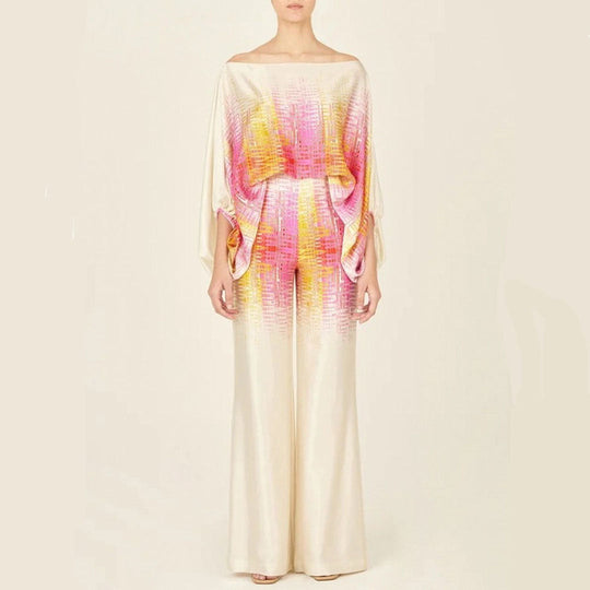 Tweedelige Set Dames | Luxe Off-Shoulder & Satijnglans