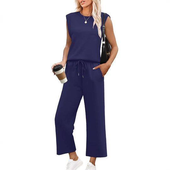 Tweedelige Set Dames | Mouwloos Top & Wijde Broek