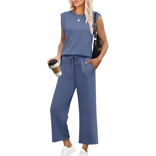 Tweedelige Set Dames | Mouwloos Top & Wijde Broek