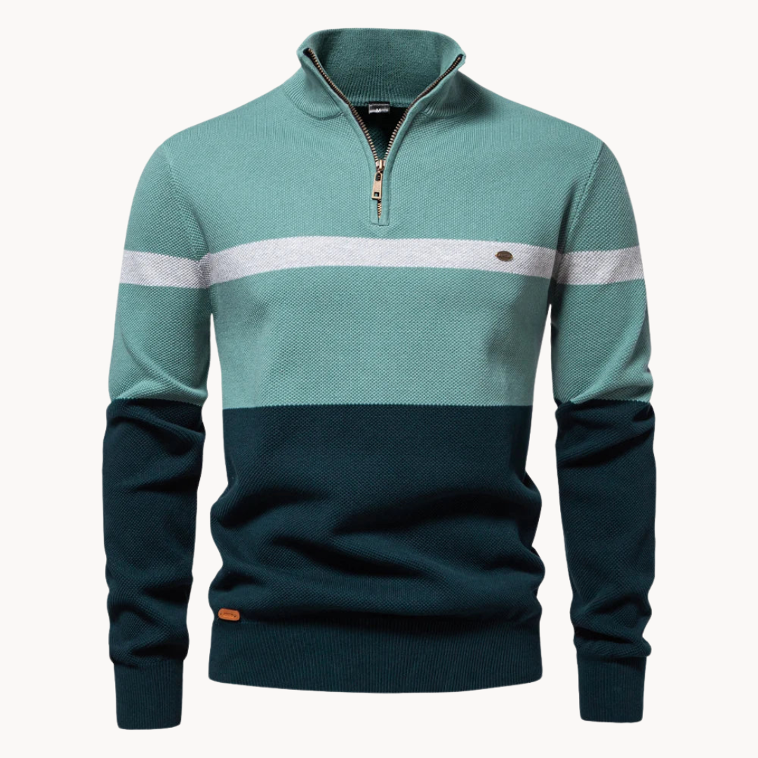 Herren Rundhals Pullover Klassisch Geschnitten Langarm 3
