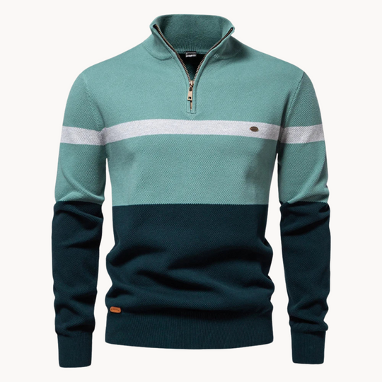 Herren Rundhals Pullover Klassisch Geschnitten Langarm 3