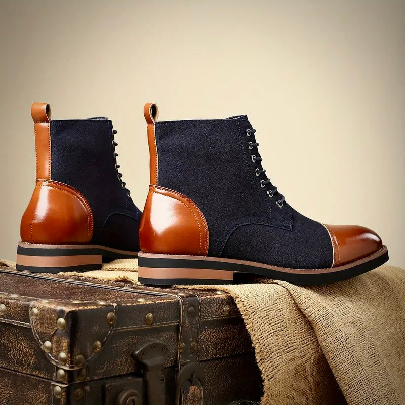 Herren Oxford Stiefel Rutschfeste Sohle Goodyear Naht 3