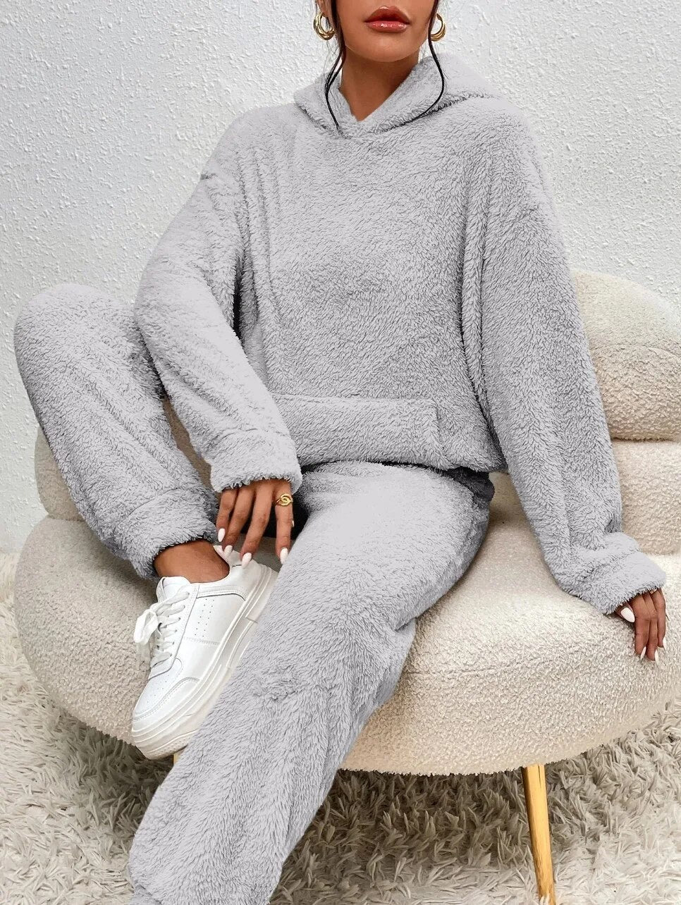 Ultra-Comfortabel Teddy Huispak met Capuchon - Lana 5
