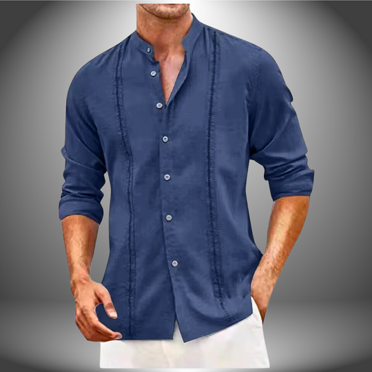 Herren Hemd Slim Fit Knopfleiste Langarm Businesshemd Klassisch 2