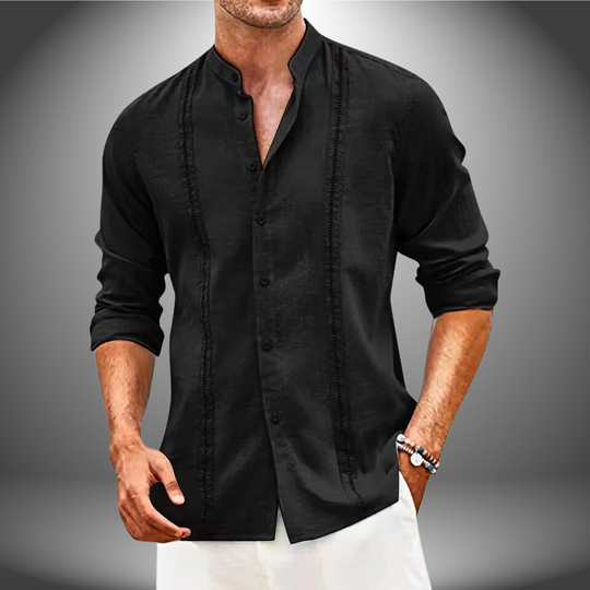 Herren Hemd Slim Fit Knopfleiste Langarm Businesshemd Klassisch 5
