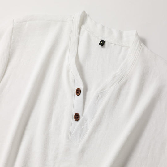 V Hals Shirt Heren | Korte Mouwen & Slim Fit