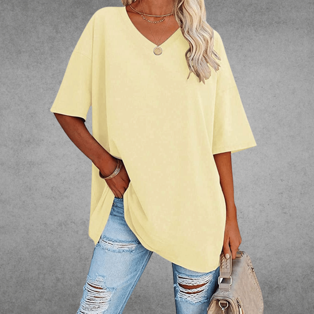 V-hals T-shirt Dames | Oversized & Casual Comfort