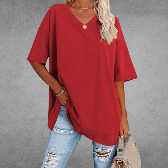 V-hals T-shirt Dames | Oversized & Casual Comfort