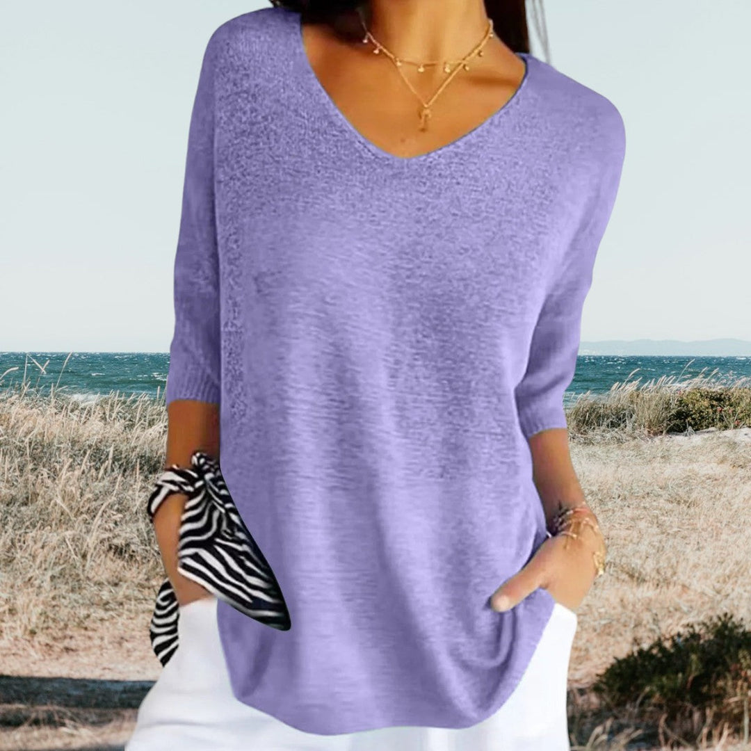V-hals top Dames | Luchtig Comfort & Relaxte Pasvorm