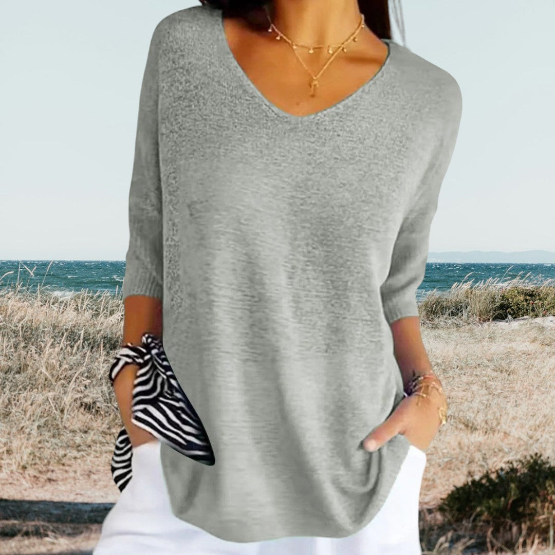 V-hals top Dames | Luchtig Comfort & Relaxte Pasvorm