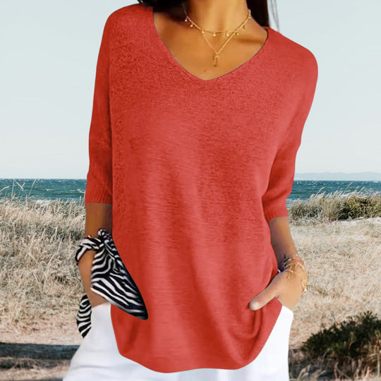 V-hals top Dames | Luchtig Comfort & Relaxte Pasvorm