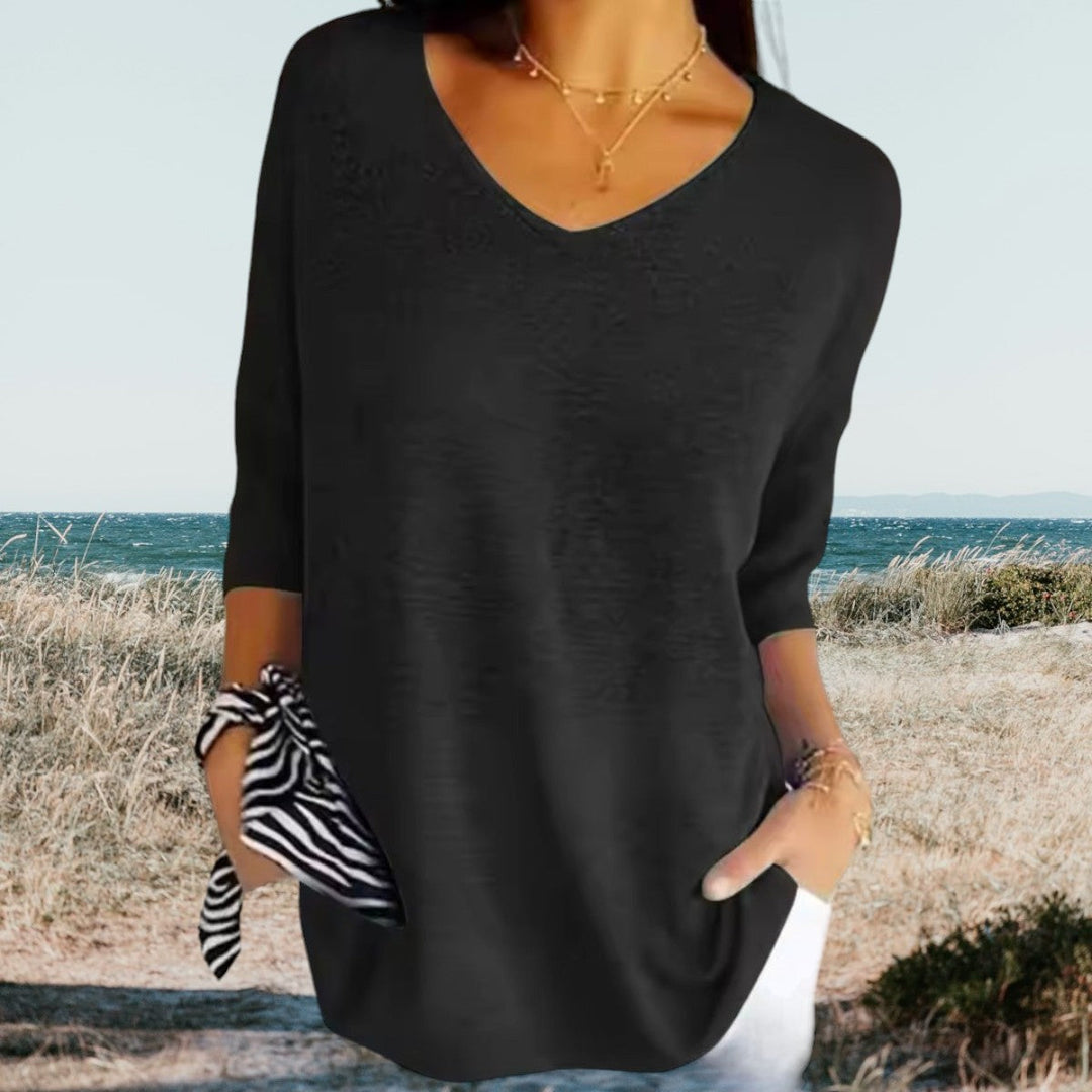 V-hals top Dames | Luchtig Comfort & Relaxte Pasvorm