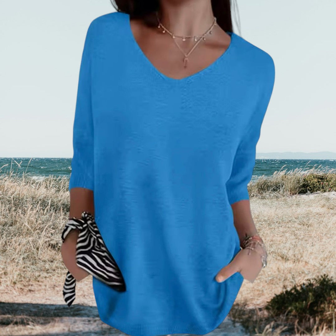 V-hals top Dames | Luchtig Comfort & Relaxte Pasvorm
