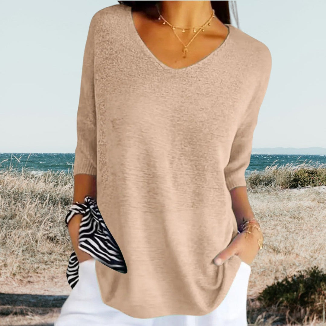 V-hals top Dames | Luchtig Comfort & Relaxte Pasvorm