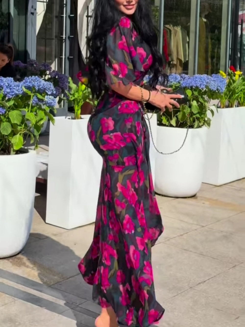 VIVIANA – BLOEIENDE ELEGANTIE WIKKEL MAXI JURK 3