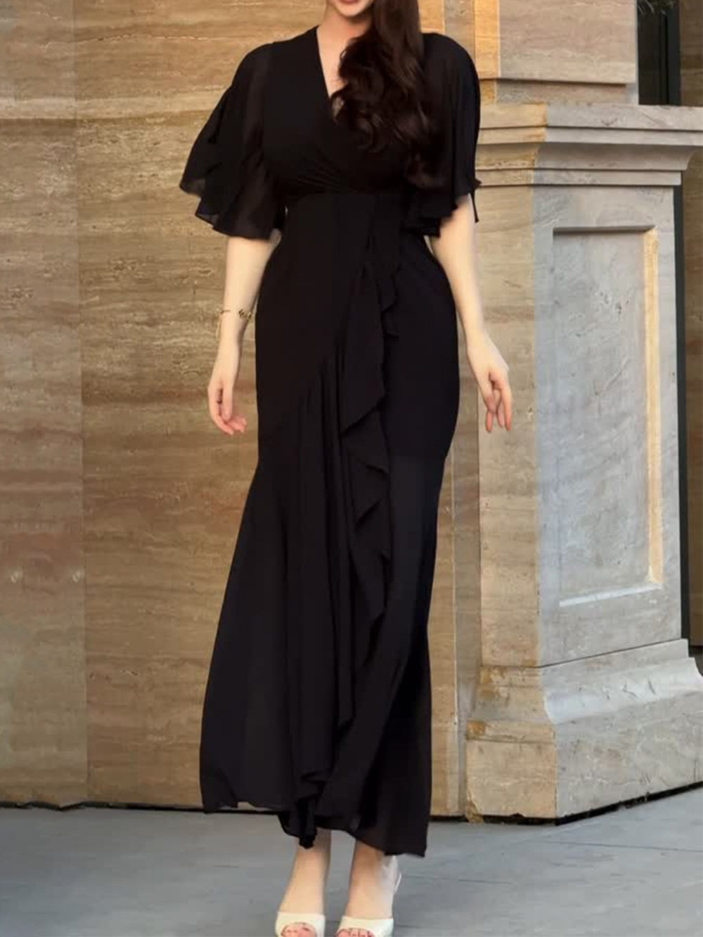 VIVIANA – BLOEIENDE ELEGANTIE WIKKEL MAXI JURK 7