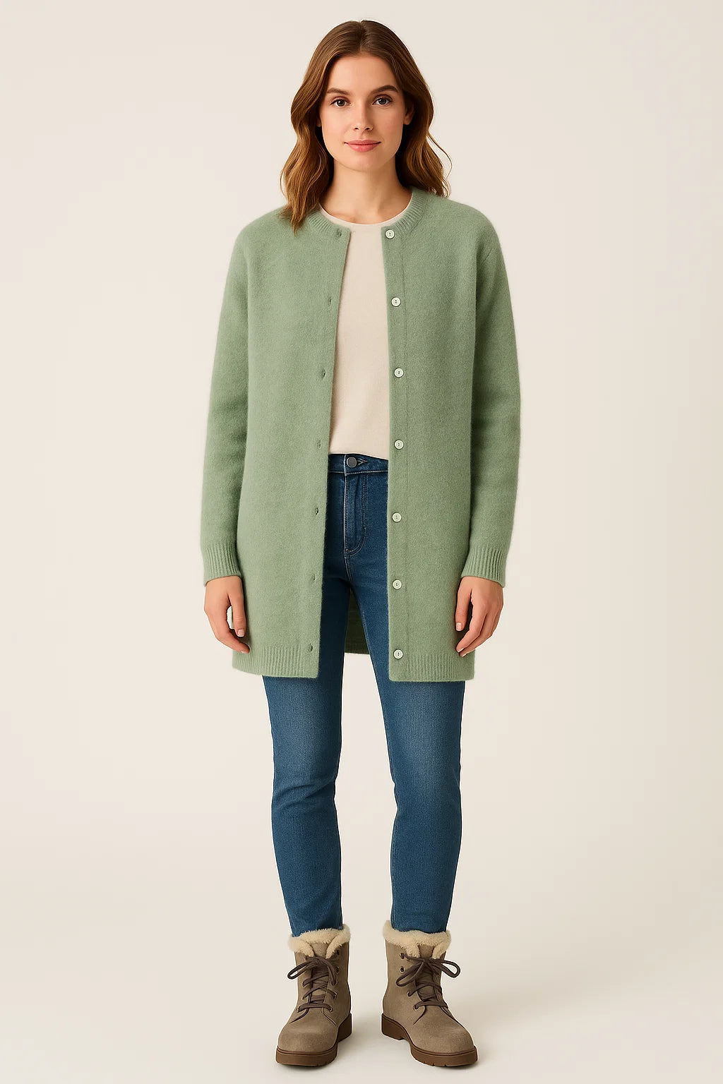 Dielle - Vest van wol en mohair 0
