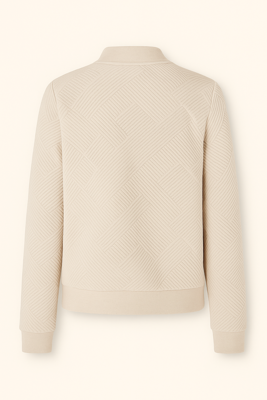 Zip-Up jas - lange mouwen & structuurpatroon 2
