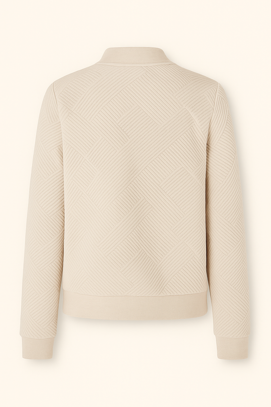 Zip-Up jas - lange mouwen & structuurpatroon 2